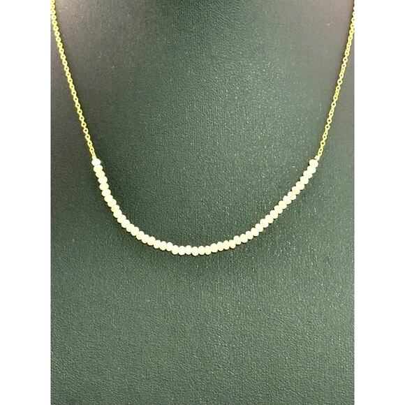 Catherine Weitzman White Topaz Rondelle Necklace - Picture 1 of 3